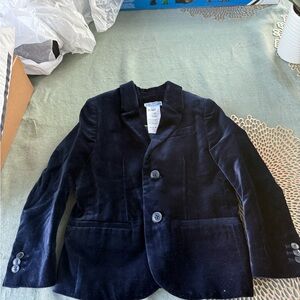 Jacadi Kids Navy Velvet Blazer